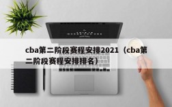 cba第二阶段赛程安排2021（cba第二阶段赛程安排排名）