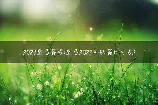 2023皇马赛程(皇马2022年联赛比分表)